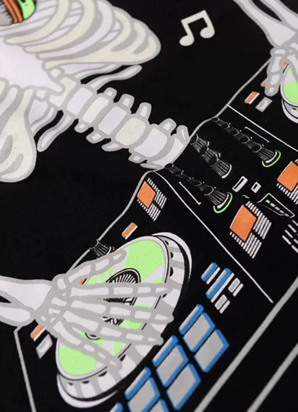 Atelie da Crianca - Pijama Masculino Verão Esqueleto Preto 5