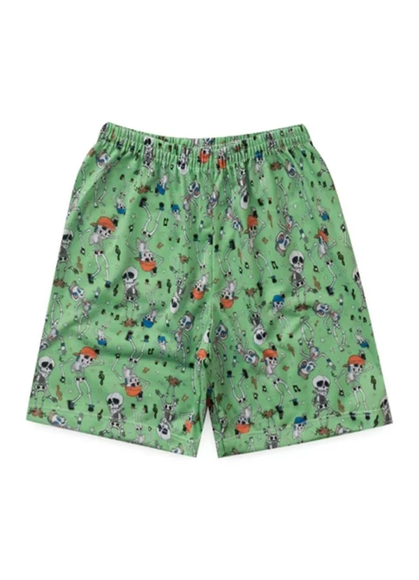 Atelie da Crianca - Pijama Masculino Verão Esqueleto Verde 4