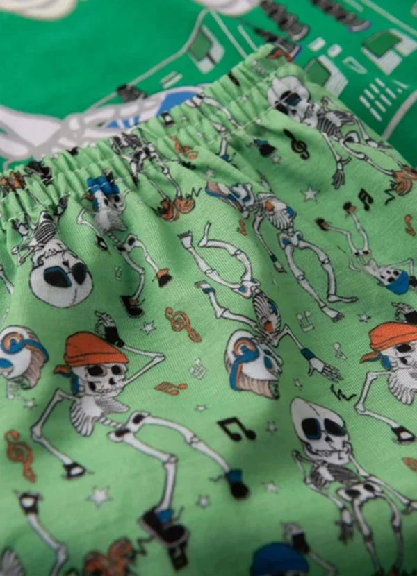 Atelie da Crianca - Pijama Masculino Verão Esqueleto Verde 6