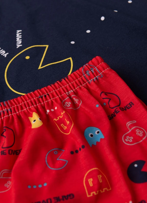 Atelie da Crianca - Pijama Masculino Verão Game Over Azul 5