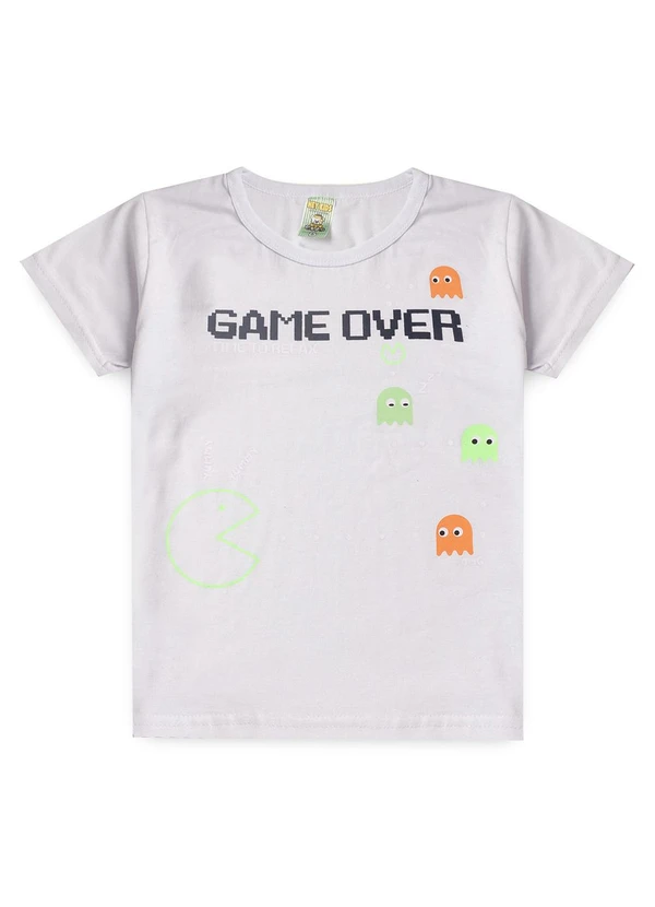Atelie da Crianca - Pijama Masculino Verão Game Over Branco 2