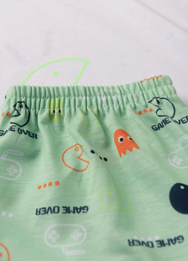 Atelie da Crianca - Pijama Masculino Verão Game Over Branco 5