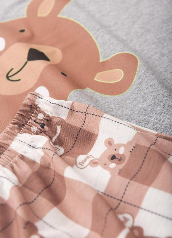 Atelie da Crianca - Pijama Masculino Verão Hi Friend Cinza 4