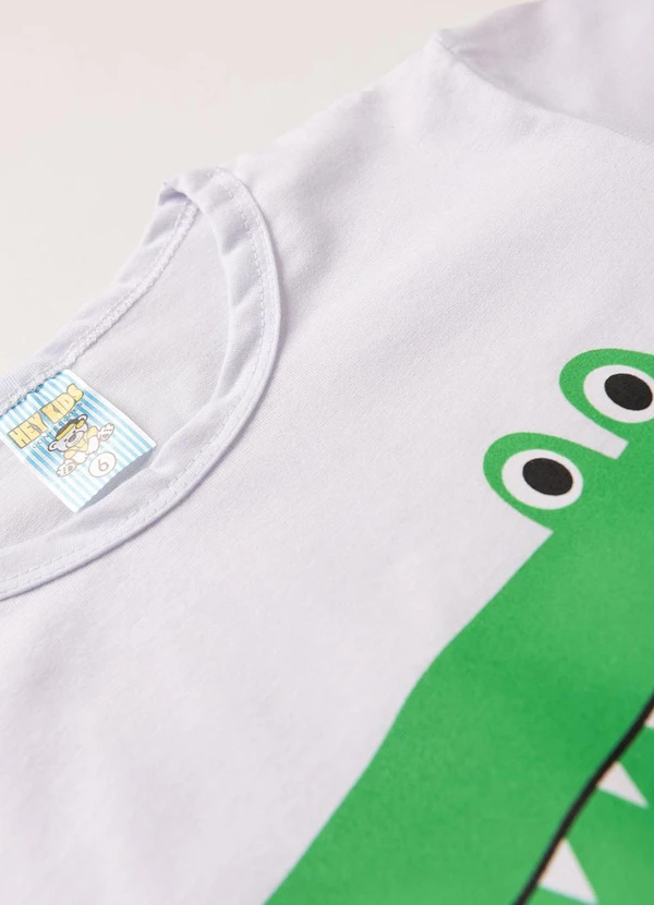 Atelie da Crianca - Pijama Masculino Verão Jacaré Branco 4