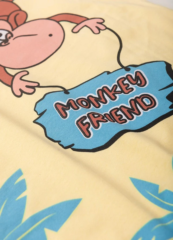 Atelie da Crianca - Pijama Masculino Verão Macaco Amarelo 4