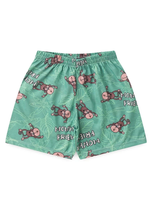 Atelie da Crianca - Pijama Masculino Verão Macaco Branco 3