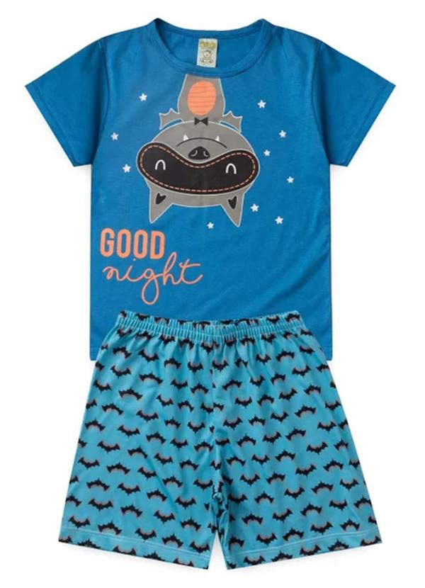 Atelie da Crianca - Pijama Masculino Verão Morcego Azul