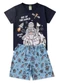 Atelie da Crianca - Pijama Masculino Verão Space Fun Azul Claro - variação: Azul Escuro