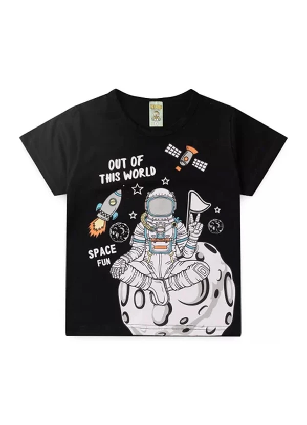 Atelie da Crianca - Pijama Masculino Verão Space Fun Preto 3