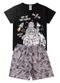 Atelie da Crianca - Pijama Masculino Verão Space Fun Azul Claro - variação: Preto