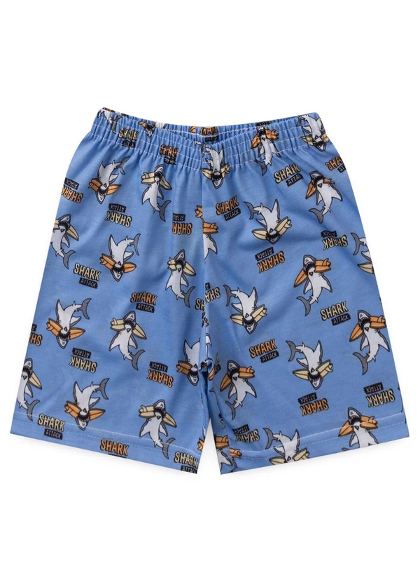 Atelie da Crianca - Pijama Masculino Verão Tubarão Amarelo 3