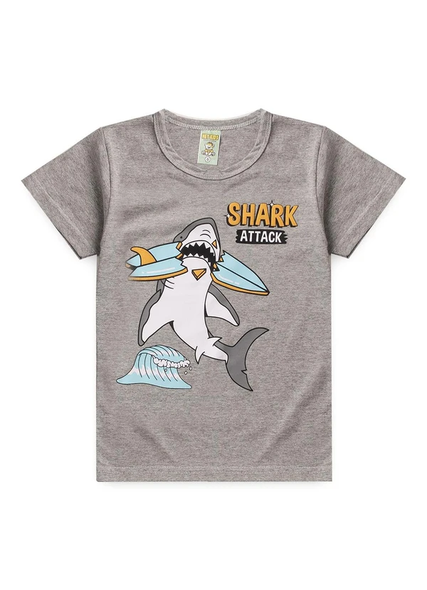 Atelie da Crianca - Pijama Masculino Verão Tubarão Cinza 2