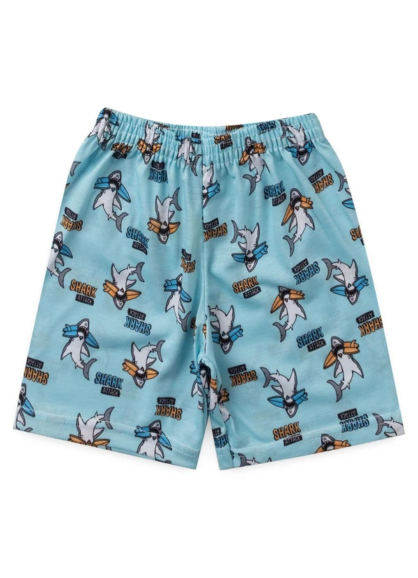 Atelie da Crianca - Pijama Masculino Verão Tubarão Cinza 3