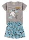 Atelie da Crianca - Pijama Masculino Verão Tubarão Cinza - variação: Cinza