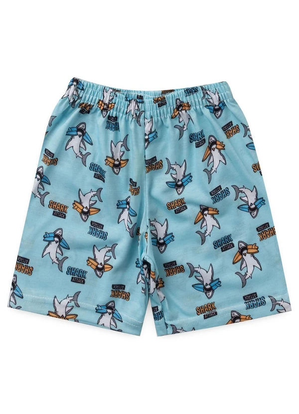 Atelie da Crianca - Pijama Masculino Verão Tubarão Verde 3