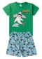 Atelie da Crianca - Pijama Masculino Verão Tubarão Cinza - variação: Verde