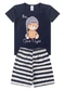 Atelie da Crianca - Pijama Masculino Verão Urso Touca Preto - variação: Azul
