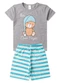 Atelie da Crianca - Pijama Masculino Verão Urso Touca Preto - variação: Cinza