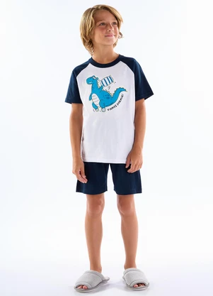 Pulla Bulla - Pijama Meia Malha Branco - PULLA BULLA