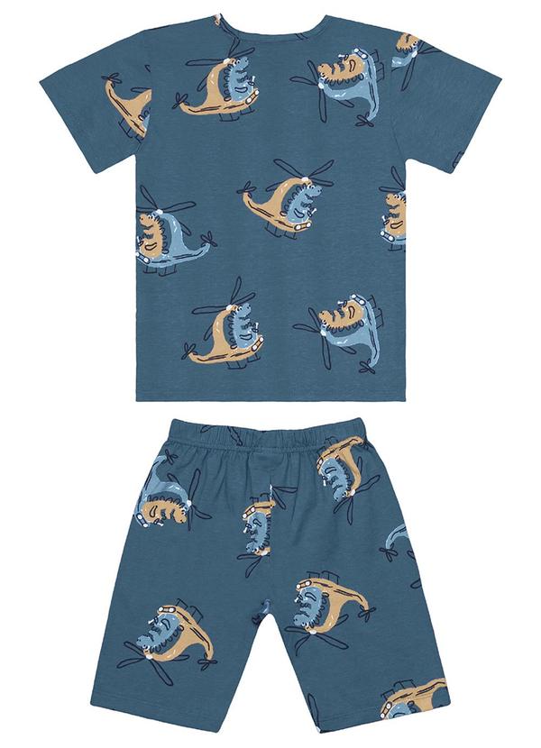 Guloseima - Pijama Menino em Meia Malha Azul 2