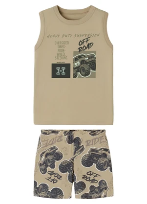 Malwee Kids - Pijama Off Road Adventure Bege - MALWEE KIDS