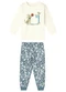 Malwee Kids - Pijama que Brilha Basquete & Diversão Off White - variação: Off White