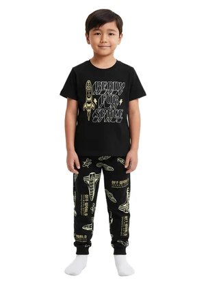 Malwee Kids - Pijama Ready For Space que Brilha NoPreto - MALWEE KIDS