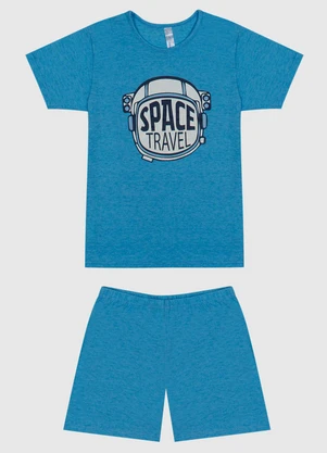 Malwee Kids - Pijama Space Travel Brilha no Escuro Menino Azul - MALWEE KIDS