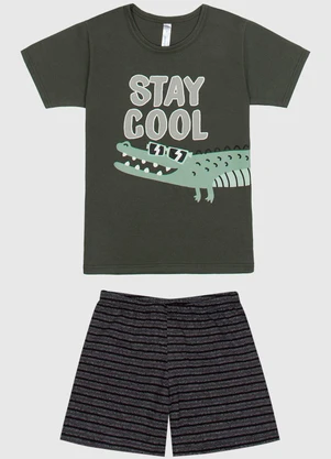 Malwee Kids - Pijama Stay Cool Brilha no Escuro Menino Verde - MALWEE KIDS
