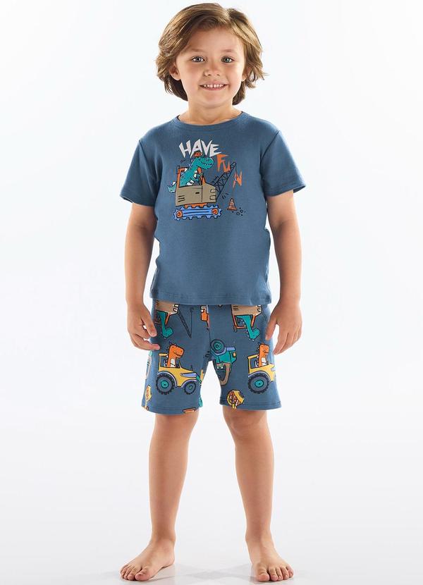 Up Baby - Pijama Suedine Infantil Masculino Azul