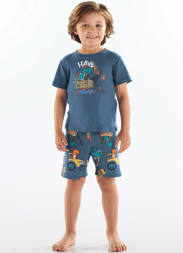Up Baby - Pijama Suedine Infantil Masculino Azul 1