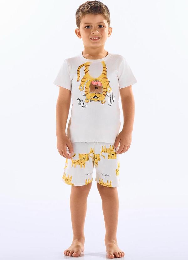 Up Baby - Pijama Suedine Infantil Masculino Bege
