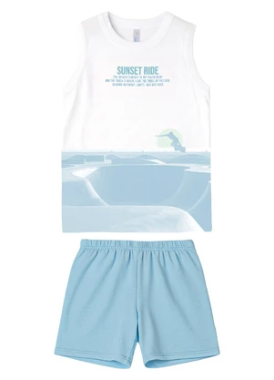 Malwee Kids - Pijama Sunset Ride Branco - MALWEE KIDS