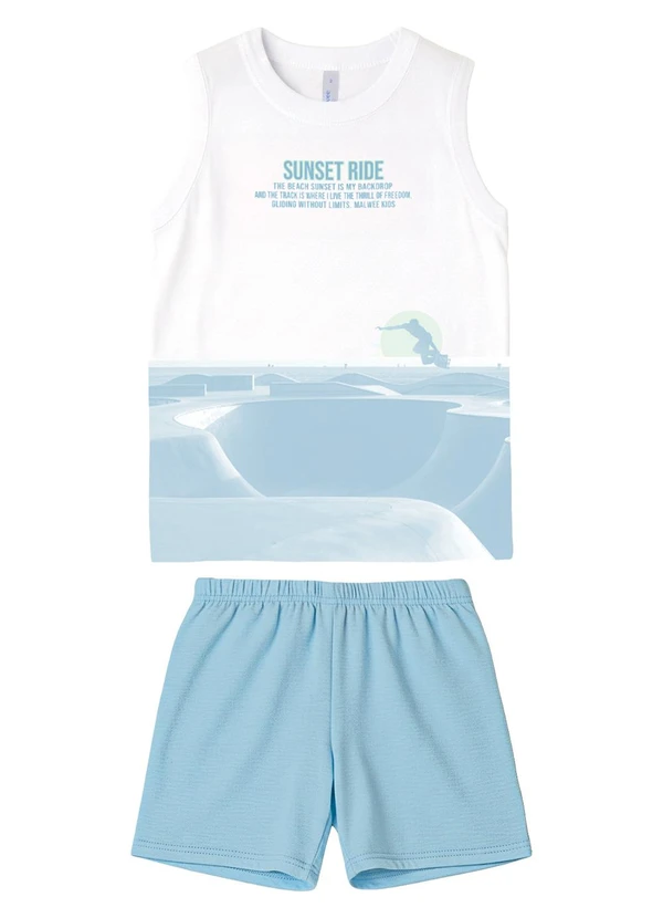 Malwee Kids - Pijama Sunset Ride Branco