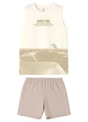Malwee Kids - Pijama Sunset Ride Off White - MALWEE KIDS