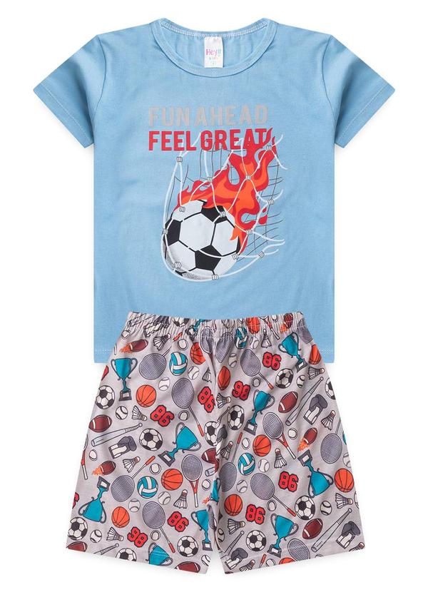 Atelie da Crianca - Pijama Verão Futebol Azul