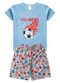 Atelie da Crianca - Pijama Verão Futebol Cinza - variação: Azul