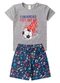 Atelie da Crianca - Pijama Verão Futebol Cinza - variação: Cinza