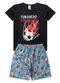 Atelie da Crianca - Pijama Verão Futebol Cinza - variação: Preto