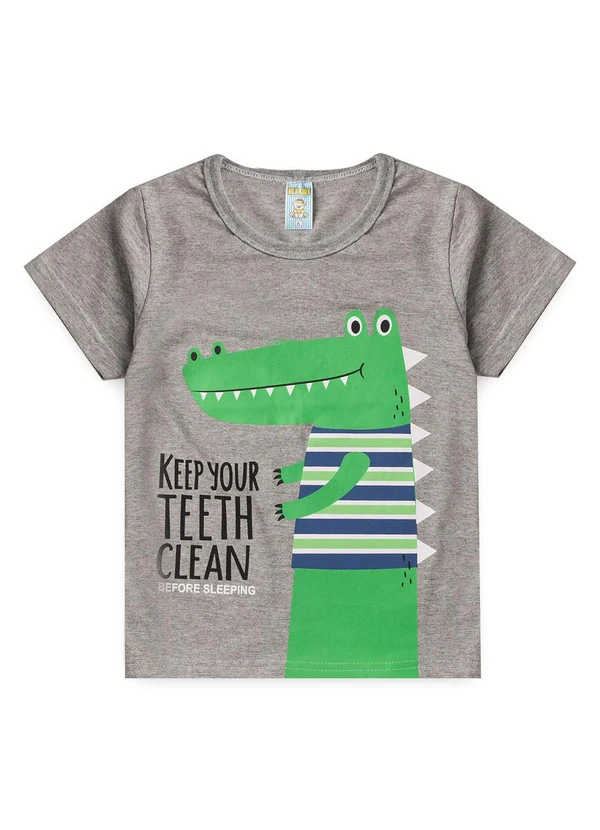Atelie da Crianca - Pijama Verão Jacaré Cinza 2