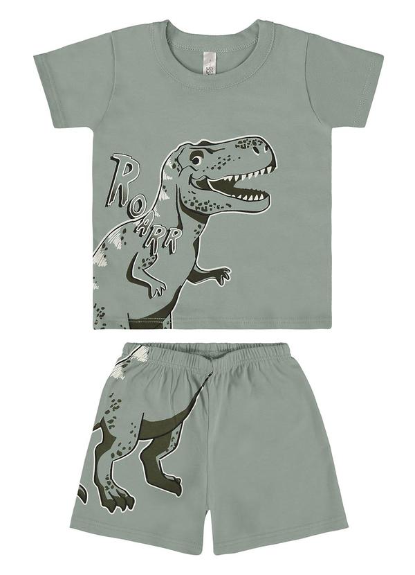 Malwee Kids - Pijama Verde Musgo Roarr Brilha no Escuro 2