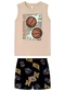 Malwee Kids - Pijama Off Road Adventure Bege - variação: Preto