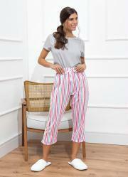 Conjunto Manga Curta e Cala Pantacourt Rosa