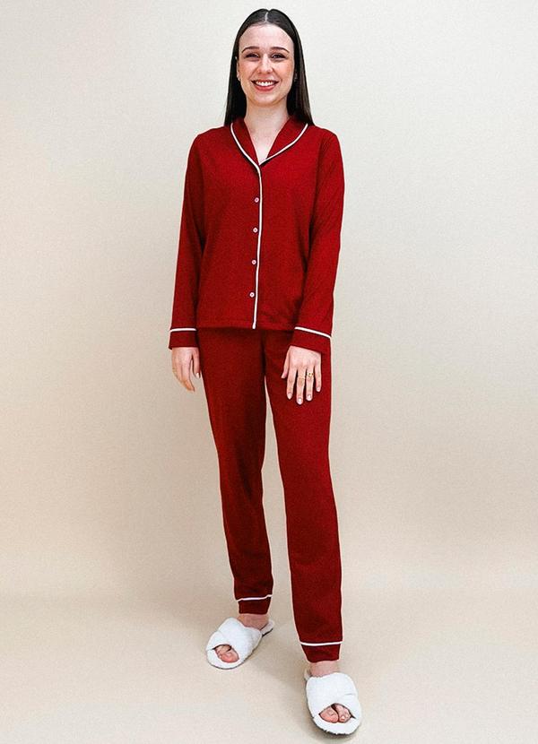 Soft Bonni - Pijama Adulto Feminino Vermelho