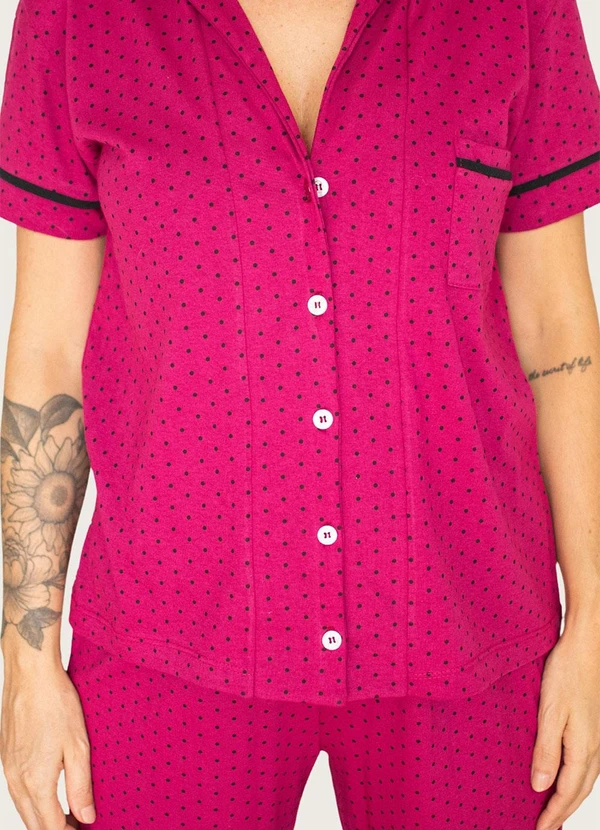 Piante Pijamas - Pijama Americano Calça Algodão Rosa 3