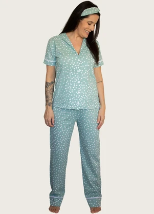 Piante Pijamas - Pijama Americano Calça Algodão Verde - PIANTE PIJAMAS