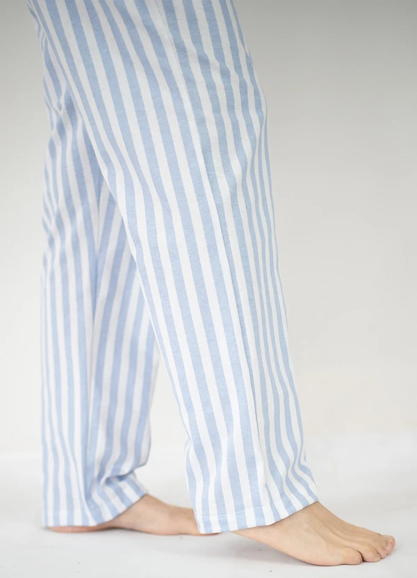 Piante Pijamas - Pijama Americano Longo Algodão Amanda Azul 10