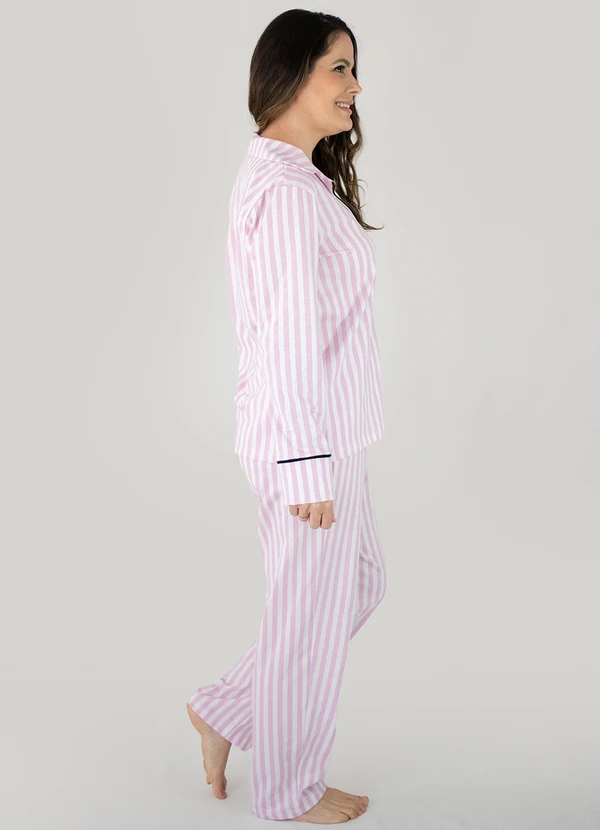 Piante Pijamas - Pijama Americano Longo Algodão Amanda Rosa 3