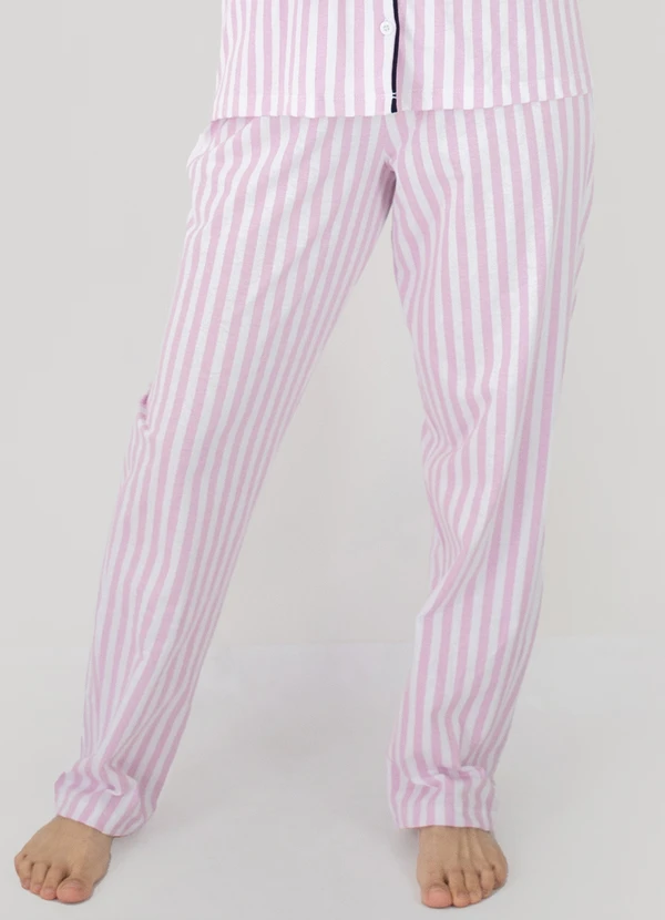 Piante Pijamas - Pijama Americano Longo Algodão Amanda Rosa 5