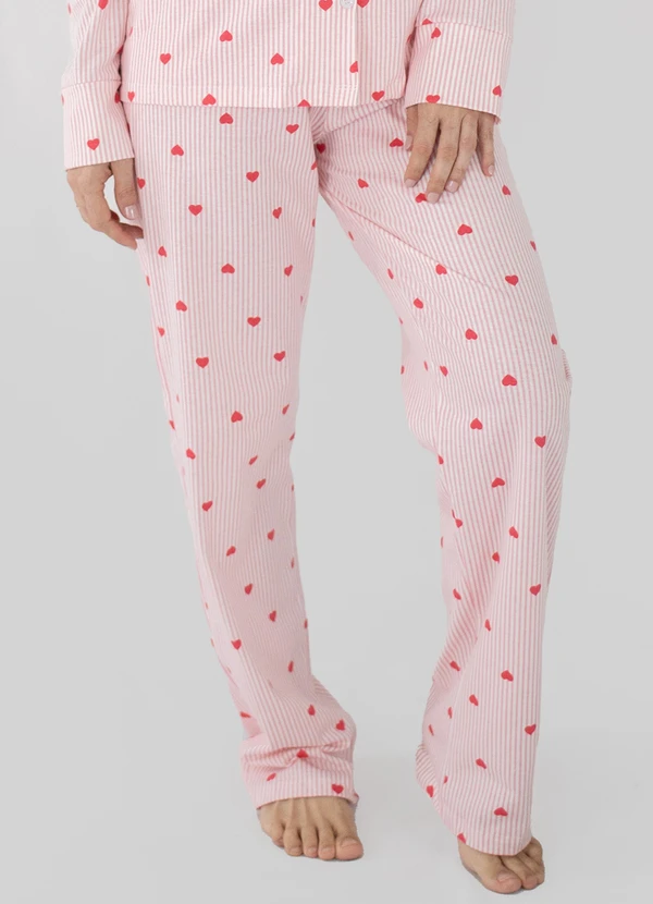 Piante Pijamas - Pijama Americano Longo Algodão Amanda Rosa 5